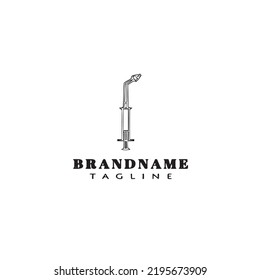 dentist tool logo cartoon icon design template black modern isolated vector illustration