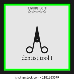 dentist tool I sketch vector icon