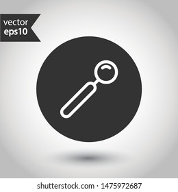 Dentist tool vector icon. Dentist instrument vector sign. Round icon design