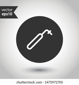 Dentist tool vector icon. Dentist instrument vector sign. Round icon design