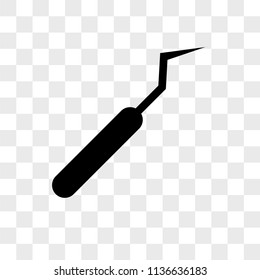 Dentist tool vector icon on transparent background, Dentist tool icon
