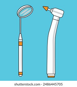 Dentist tools, dental tools, dental health, tooth vector illustration