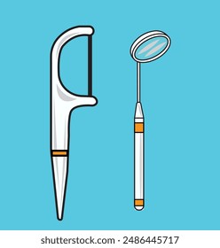 Dentist tools, dental tools, dental health, tooth vector illustration