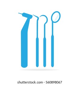 Dentist tools icon, dental care icon illustration