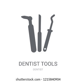 Dentist tools icon. Trendy Dentist tools logo concept on white background from Dentist collection. Suitable for use on web apps, mobile apps and print media.