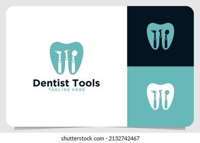 dentist tools modern logo design