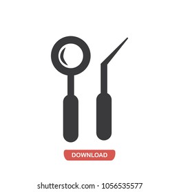 Dentist tools vector icon