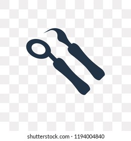 Dentist tools vector icon isolated on transparent background, Dentist tools transparency concept can be used web and mobile