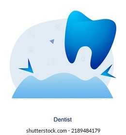 Dentist And Tooth Icon Concept