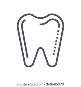 Dentist, tooth icon suitable for info graphics, websites and print media and  interfaces. Line vector icon.