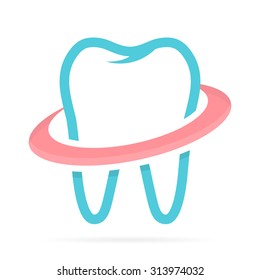 Dentist tooth logo design template. Dental clinic logotype