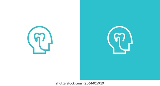 Dentist Tooth with Mind Logo Design