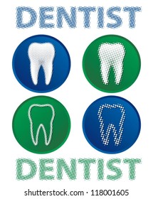 dentist tooth, points, dot, 	 suspension points