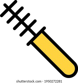 icono de línea de color vectorial dental