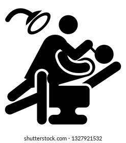 Dentist vector element, pictogram.