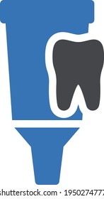 icono del color del glifo vectorial del dentista