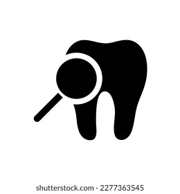 Zahnarztvektorsymbol, Dentalanalysesymbol. flache Vektorgrafik für Webseiten oder mobile App 