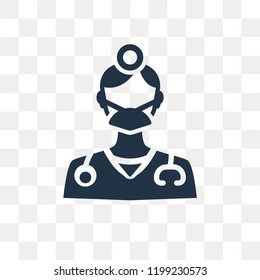 Dentist vector icon isolated on transparent background, Dentist transparency concept can be used web and mobile