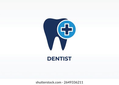 Ilustración aislada del Vector del dentista, del icono o de la muestra del logotipo