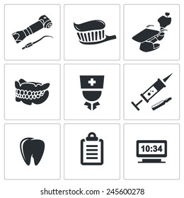 Dentist Vector Icons Set