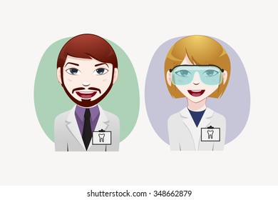 Dentist vector illustration