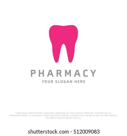 Dentist vector logo for Pharmacy on a white background
