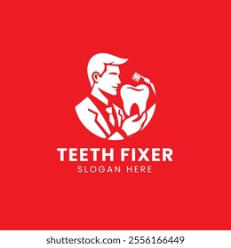 dentist vector logo template design