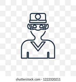Dentist vector outline icon isolated on transparent background, high quality linear Dentist transparency concept can be used web and mobile