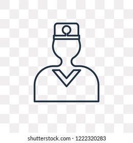 Dentist vector outline icon isolated on transparent background, high quality linear Dentist transparency concept can be used web and mobile