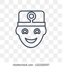 Dentist vector outline icon isolated on transparent background, high quality linear Dentist transparency concept can be used web and mobile
