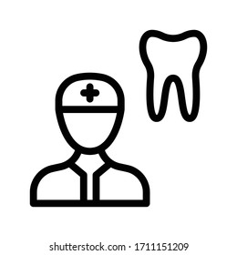 dentist vector thin line icon 