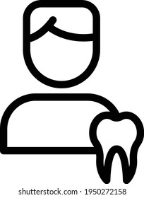 dentist vector thin line icon