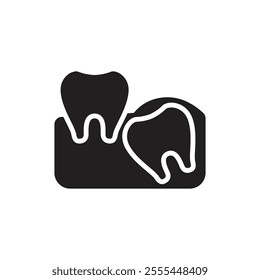 Dentist Wisdom Tooth Filled Icon Vector Illustration