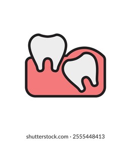 Dentist Wisdom Tooth Icon Vector Illustration