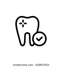 Dentistry Clean Tooth icon vector, furniture icon illustration logo template for many purpose. Isolated on white background.