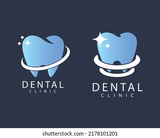 Dentistry clinic vector teeth logo template.