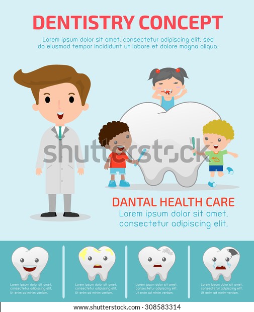 Dentistry Concept Dental Health Care Dentist Stock Vector Royalty