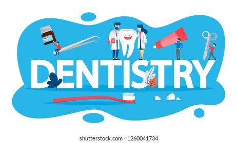 Dentistry concept. Idea of dental care and oral hygiene. Medicine and health. Stomatology and teeth treatment.