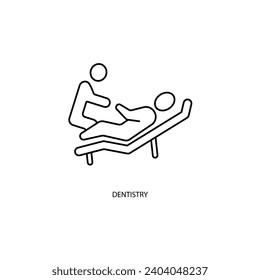Dentistry concept line icon. Simple element illustration. Dentistry concept outline symbol design.