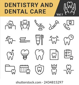 Iconos de Odontología y Cuidado Dental para uso comercial