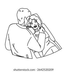dentistry dentists dental care vector. clinic treatment, medical oral, hygiene equipment dentistry dentists dental care character. people black line pencil drawing illustration