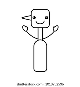 Dentistry drill kawaii character