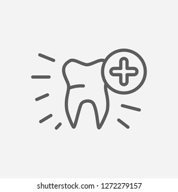 Dentistry icon line symbol. Isolated vector illustration of  icon sign concept for your web site mobile app logo UI design.