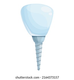 Dentistry implant icon cartoon vector. Oral denture. Crown tooth