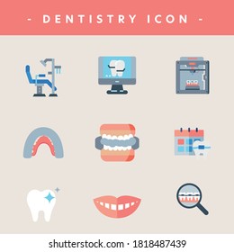 Dentistry Orthodontics Dental Icon Set