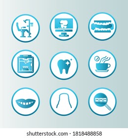 Dentistry Orthodontics Dental Icon Set