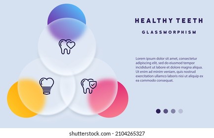 Dentistry related line icon set. Set of teeth icons, such as, tooth, dentist, clean, protect, treat, oral. Dentist and stomatology vector lined icon collection. Glassmorphism style.