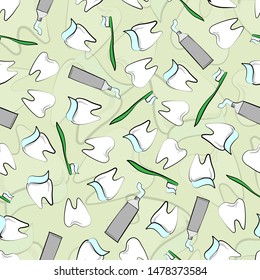 dentistry seamless pattern teeth wallpaper vector vector medicine healthy background illustration