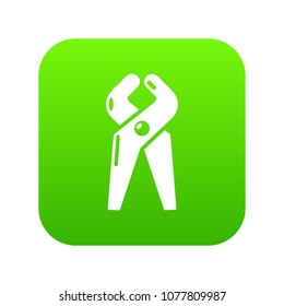 Dentistry tool professional icon green vector isolated on white background