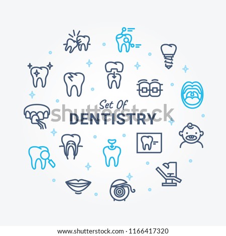 Dentistry Vector Icon Set A01